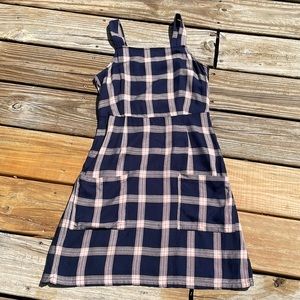 American Eagle Plaid Pinafore Dress XS